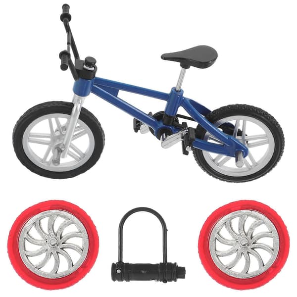 Mini Blå Legerings Cykelmodel til Leg 1 Sæt Finger Cykel Legetøj[HK]