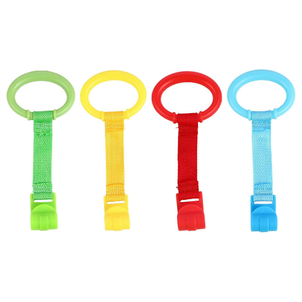 4 stk. Bærbare Baby Trækringe Baby Stå Op Ringe Vuggestue Baby Seng Ringe[HK] 21X9.5cm Assorted Color