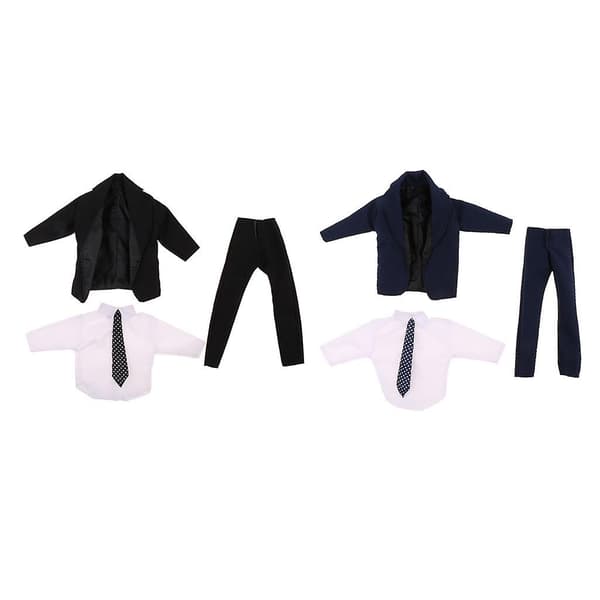 Modedocka Outfit Docka Kostym Kläder För Barbie Ken Dockor Svart[C][NK]