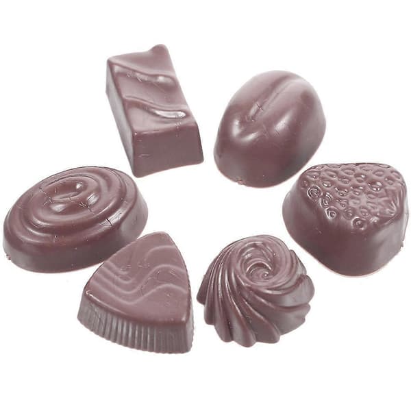 Falsk Choklad Dekorativ Modell Simulerad Choklad för Display 12st[HK]