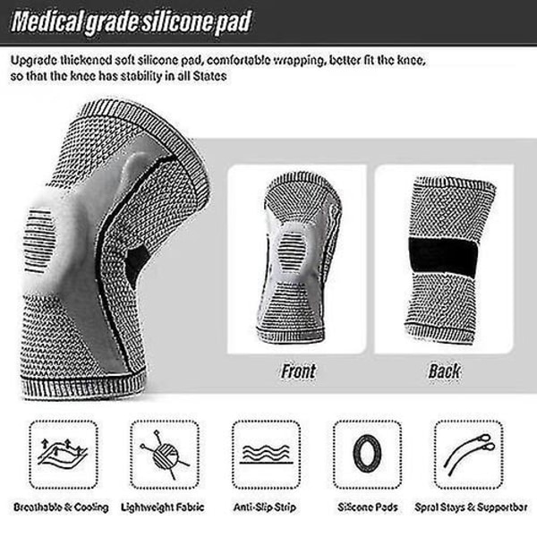 Ultra Knee Elite Knee Compression Medical Knee Brace Knee Compression Sleeve[HK] 2PCS M