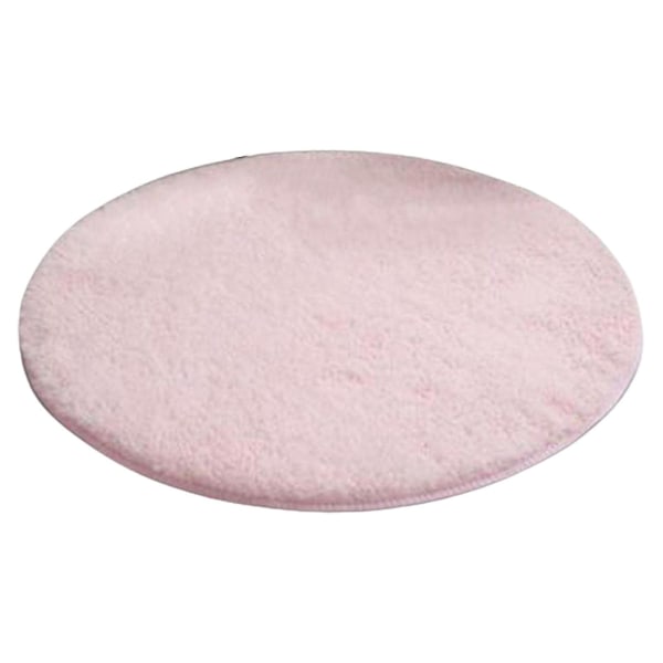 HK  Makuuhuoneen ylellinen pyöreä pörröinen alueen matto Super pehmeä kulutusta kestävä liukumaton muotoilu Ympyrän matto Lattiamatto Pink 60cm