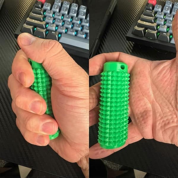 Fidget Toy Mini Roller Massage Nyckelring för Stresslindring, Kompakt Handhållen Sensorisk Stim (Vit)[HK]