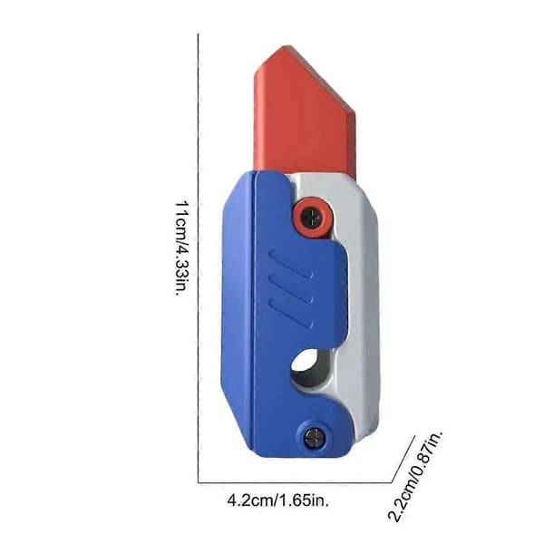3D Gulrot GravityKniv Fidget Leker Barn Dekompresjon Push Card Liten Leke 3D-printing Plast Gulrotkniv[HK] Blue