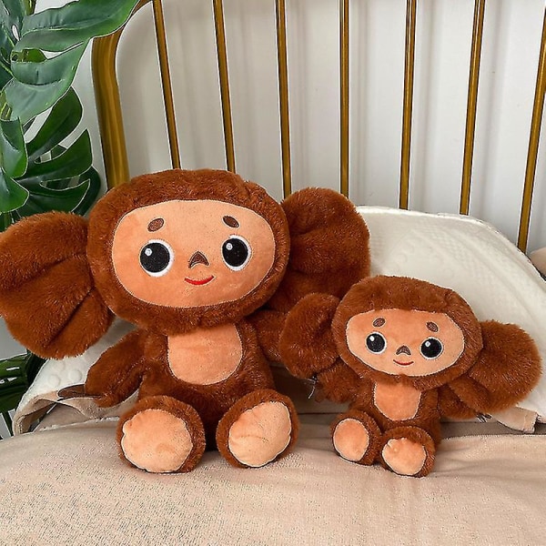 Cheburashka apa plysch stor öra apa plysch leksak docka för barn födelsedag julklapp[HhkK] Brown 38cm