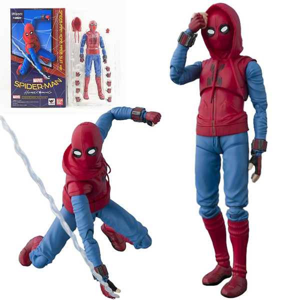 Shf Spider-man Homecoming Spider-man hjemmelavet jakkesæt Ver. Actionfigur-samlermodellegetøj, premium design og tilbehør[HK]