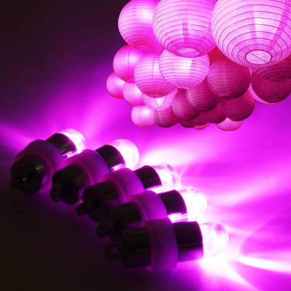 30-pak LED-lys, minibatteridrevet LED-festlys til papirlanterner Blomsterdekoration Indoo[HkkK] Pink light