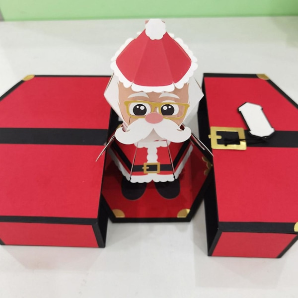 Joulupukki pomppii leluja yllätyslaatikko Pinottava muodikas case juhliin[HK]
