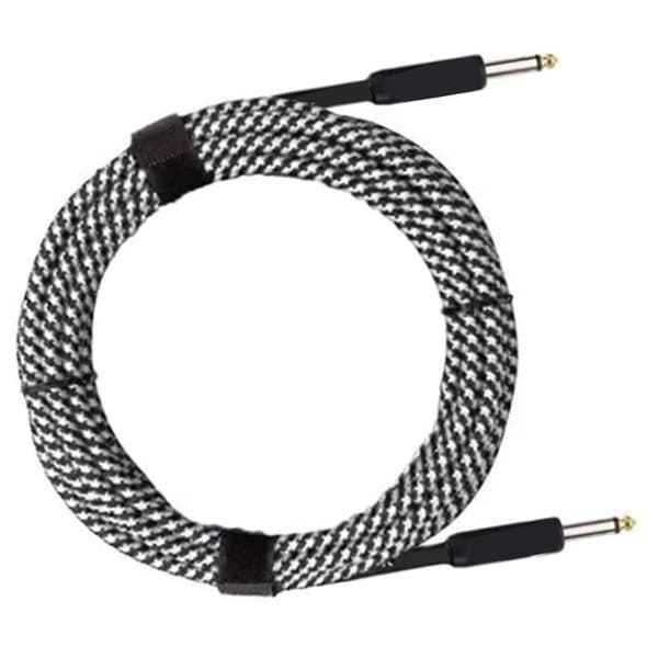 Guitar Kabel Sort Hvid 3 Meter Kobbertråd Guitar Instrument Kabel til Performance[HK]