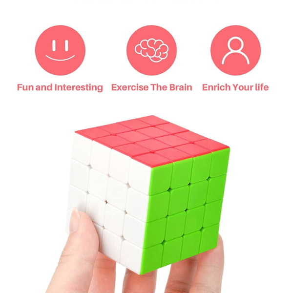 3x3/4x4/5x5 Speed Cube Magic Cube för barn och vuxna, Stickerless[HK] 4x4x4