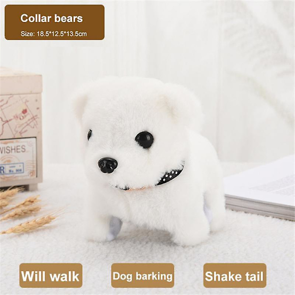 Kawaii Hund Plyslegetøj Kan Gå Bjeff Nik Simulation Plys Elektrisk Hvalp Uden Batteri Børns Legetøj Elektrisk Hvalp Kan Vifte Med Halen [HK] Bixiong01