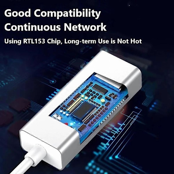 USB Ethernet-adapter Typ C USB till RJ45 Lan-port 100 Mbps Nätverkskort för PC Laptop Plug and Play[HK]