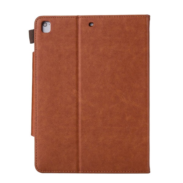 Crazy Horse Lær Lommebok Stativ Smart Deksel For Ipad 9.7-tommer (2018)/9.7-tommer (2017)/9.7 Tommer (2016)/air 2/air[HK] Brown