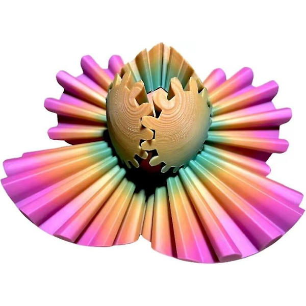 3D-trykket Gear Ball Spin Ball, Cube Fidget Toy, Gear Sphere, Stress Ball, Skrivebordsleketøy, Gear Toy for Stress og Angst Avslapping    F[HK]