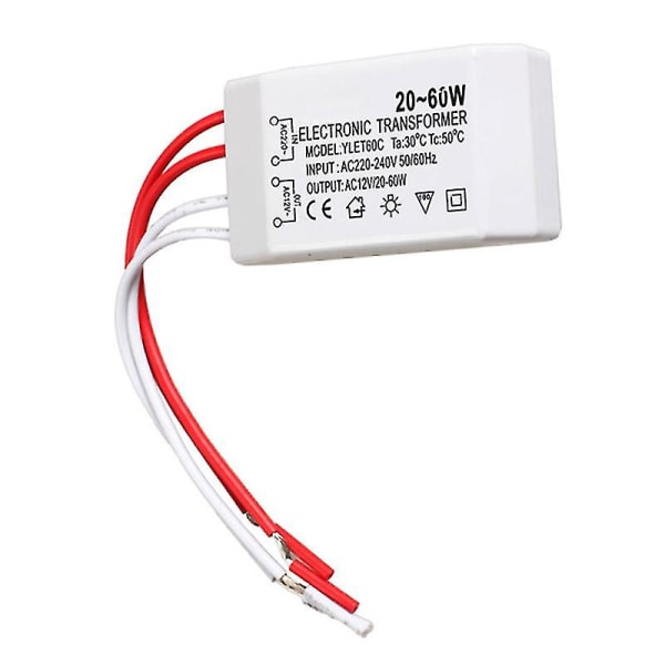 HKK 12v Halogenlampe Elektronisk Transformator Adapter Enhet - 20-60w Spotlight