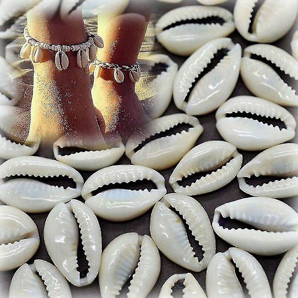 HKK  100 st Bulk Cut Sea Shell Cowrie Cowry Shells Beach Diy Smycken Tillbehör Dekor