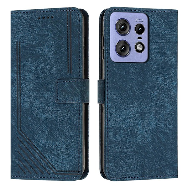 PU-fodral för Motorola Edge 50 Pro[HK] Blue