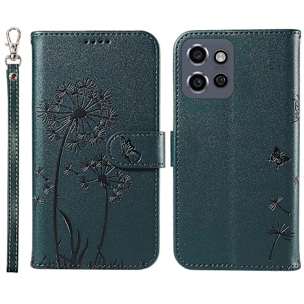 Læderetui med pung til Motorola Edge 50 Neo 5G/S50 5G/ThinkPhone 25 5G, telefoncover med mælkebøtte [HK] Style E Multicolor