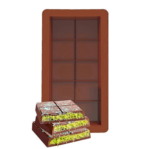 Chokladformar Silikon Djup, 25 x 13,5 cm Chokladkaka, Djup Chokladform, för Att Göra Chokladkakor, Praliner [HK] 1 PC