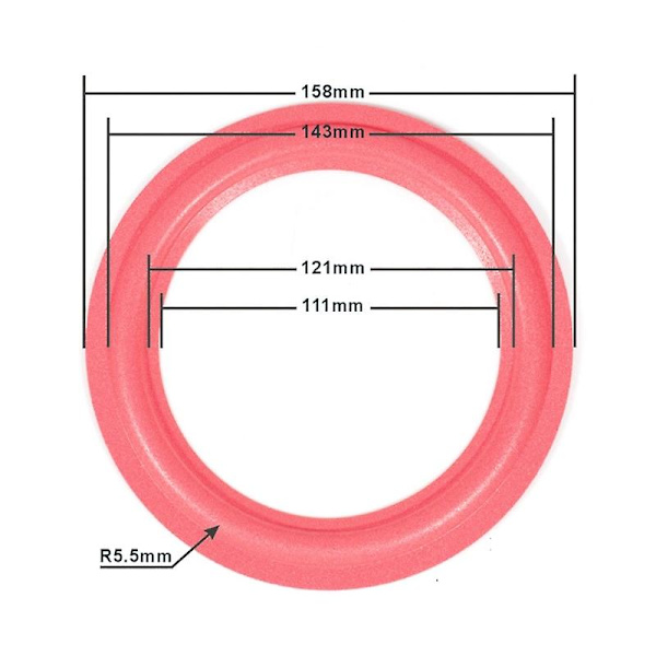 HK  Anti-Aging-kaiutinelementin vaahtoreunus joustavuus ja kestävät vaahtoreunukset Red 6.5 inches
