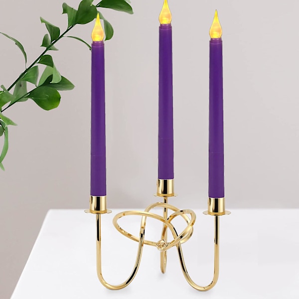 Sinknap 5 stk. LED-lys med flammeeffekt - Batteridrevet varmt lys til hjem og fest [hk] White