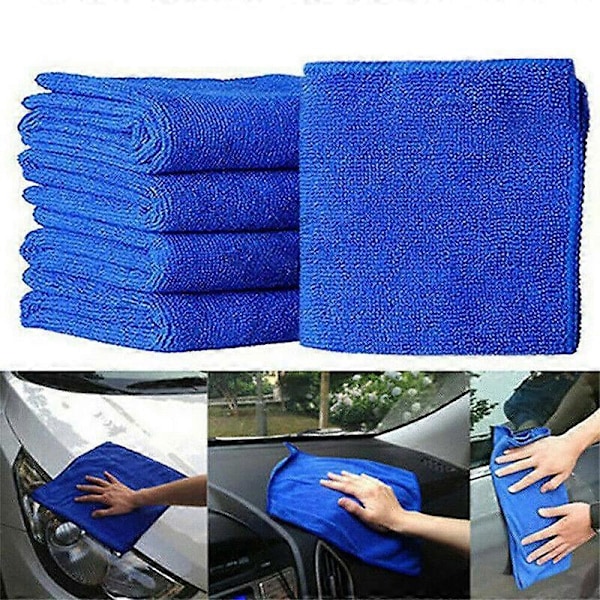 Gjenbrukbar Mikrofiber Rengjøringsklut Håndkle Ripefri Bilpoleringsklut [HK] 10 PCS
