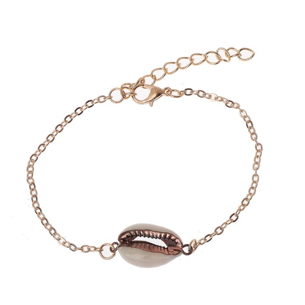 Justerbare Beach Shell Armbånd Håndlavede forgyldte Shell Boho smykker