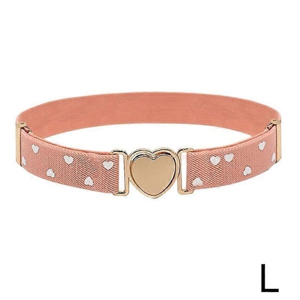 Lasten tyttöjen joustavat vyöt Säädettävä vyötärövyö Teinihousut Sydän UUSI. Vyö[HK] Pink heart