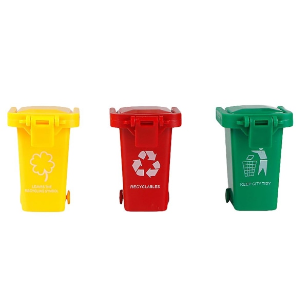 3 kpl roskakorilelu Kirkkaanvärinen CAN ABS lasten roska-auton roskakorit lelu ammuntarekvisiitta[HK]