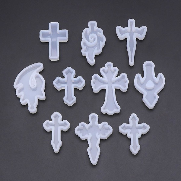 10 st form spegel för kors DIY för kors smycken hängsmycke gör verktyg