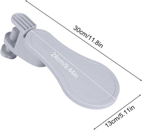 Armlæn til skrivebord, justerbar ergonomisk computerbordtilbehør, bærbar støttepude til bærbar og stationær brug, ideel til kontor, S[HK] Grey