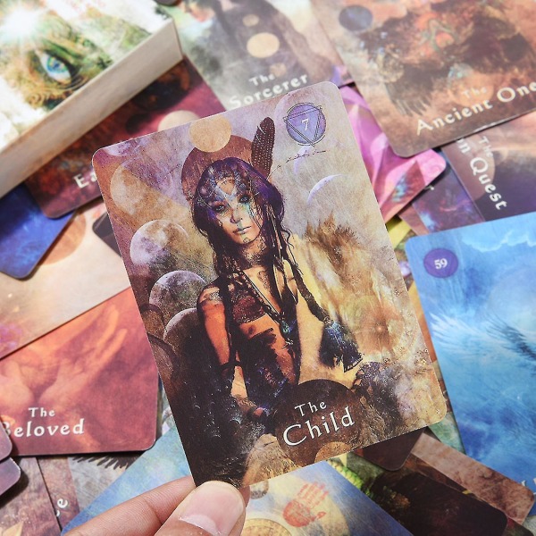 64 stk/sæt Kortspil Tarot Sjove farverige Omkostningseffektive Mystical Shaman Oracle-kort til gave[HK]