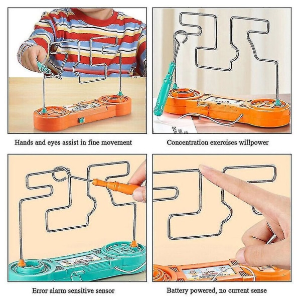 Bump Buzz Nerve Game Wire Skill Maze Steady Hand Family Fun Toy[HK] Mint green standard version