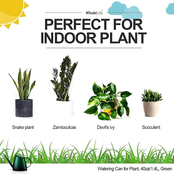 Innendørs vannkanne for bonsai-planter (1,4L, grønn)[HkkK] Gray 1.4L