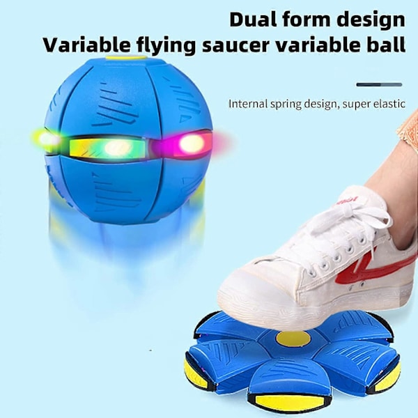 UFO Muodonmuutos Taika Lentävä Lautanen Pallo LED-valoilla Lentävät Lelut[HK]