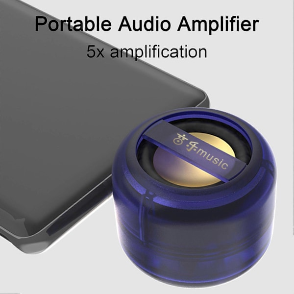 Mini Högtalare Plug-and-play Mobiltelefon Högtalarförstärkare Portabel Subwoofer Ljudbox för Hemmakontor[HK] Clear