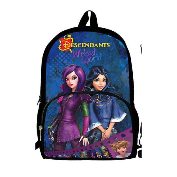 3 st Descendants 3 Ryggsäck Flickor Pojkar Pennfodral Skolväska Anime Cartoon Ryggsäck Laptop Laptop Present Till Barn[HK] only backpack