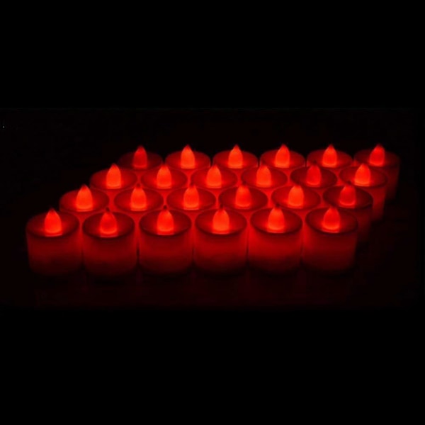 24 Pak LED Fyrfadslys/YY[HK] Red