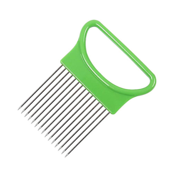 Rustfrit stålløg holder skæremaskine grøntsagskutter hjem køkken gadget værktøj[HK] Green