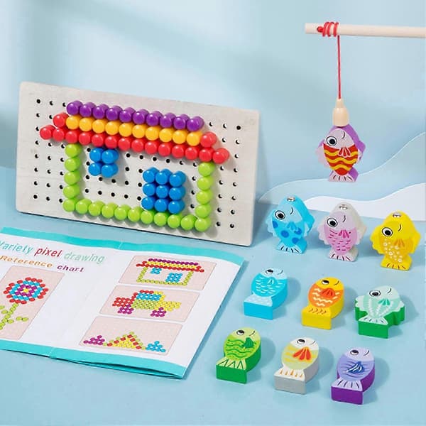 DIY Mosaik Puslespil Legetøj til Småbørn[HK]