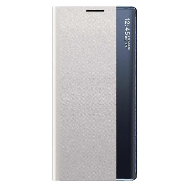 Til Samsung Galaxy S21 FE View Window Telefon Cover Anti-fald Læder Beskyttelses Skal med Stativ[HK] Multicolor Style B