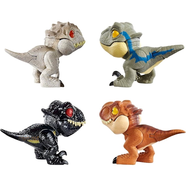 World Dinosaur Snap Squad Samlarobjekt för visning, lek och knäppfunktion för att fästa på ryggsäckar, lunchpaket och mer [amazon exklusivt][HK]