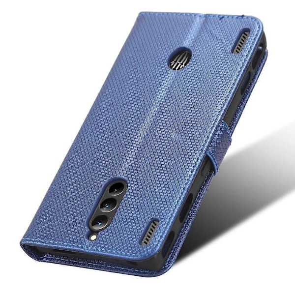 Til ZTE nubia Red Magic 8 Pro+ 5G / Red Magic 8 Pro 5G Diamanttekstur PU Læder Stand Cover Shell Flip Wallet Telefonetui[HK] Blue