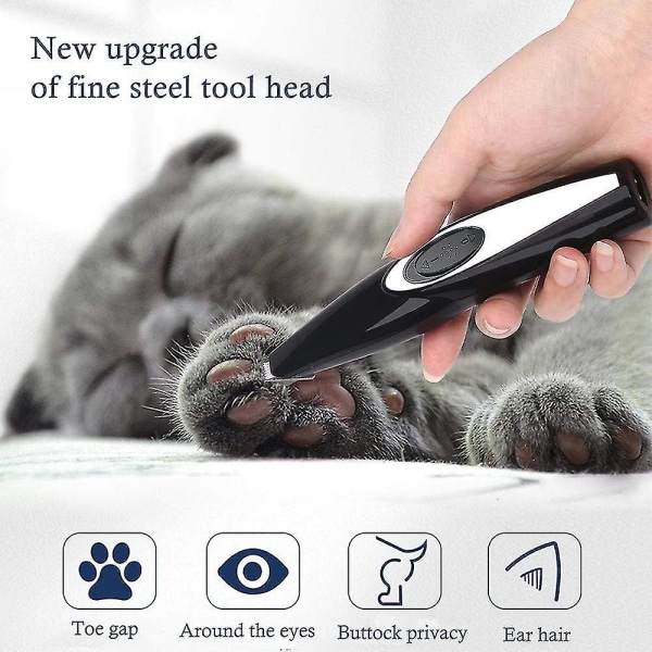 Elektrisk husdjurshårtrimmer USB uppladdningsbar trådlös liten hårtrimmer för hundar Katter Tassöron Ögon Ansiktshårvård