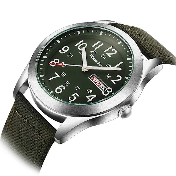 \"2016 Readeel Märke Mode Herr Sportklockor Herr Quartz Datum Klocka Man Läderrem Militär Armé Vattentät Armbandsur\"[HK] Blue