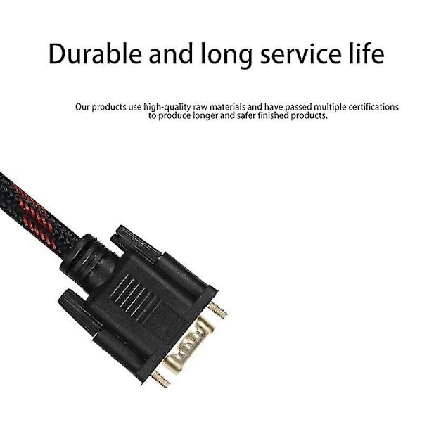 Adapterikaapeli, RCA-kaapeli RCA-äänikaapeli VGA-AV-kaapeli 15-nastainen 3 RCA-äänikaapeli AV-adapteri [HK]