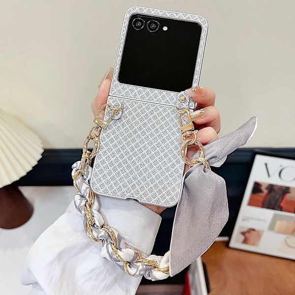Glittrande Diamant PC-Skal För Motorola Razr 50 Ultra[HK] Silver