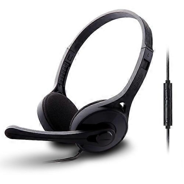Edifier K550 3.5mm Stik Kablet Ledningsstyring Stereo Computer Gaming Headset med Mikrofon[HK] Elegant Black