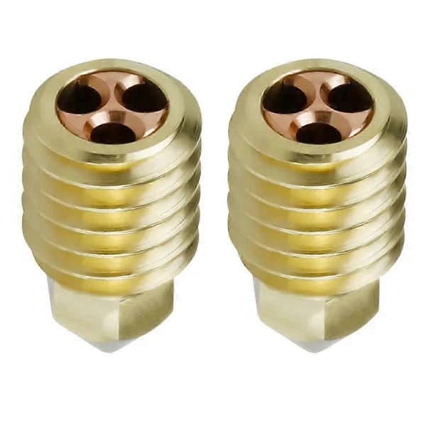3 stk. 0,6 mm CHT Clone Messingdyse Høj Flow Tre Huller 3D Printer CHT Dyse Clone Cht til Bambu L[HK] Gold