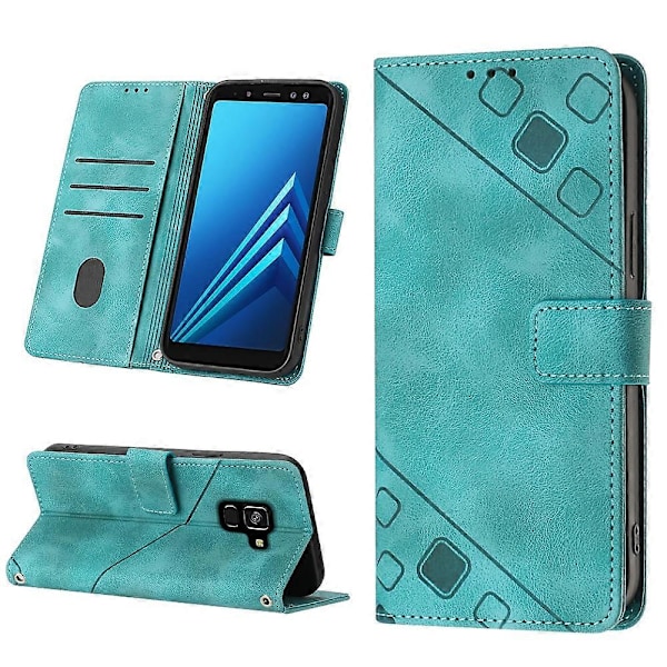 Læder Etui Til Samsung Galaxy A8+ 2018[HK] Green